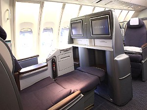 United Business Class Seat Boeing 747 Feb 2012