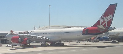 Virgin Atlantic A340 at Cape Town March 2009