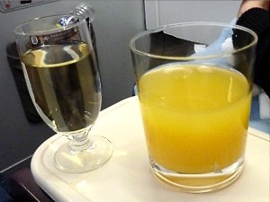 Virgin Atlantic Premium Economy welcome drin