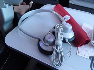 Virgin America First Class headphones June 2011