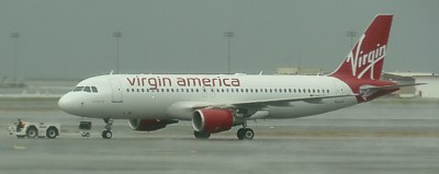 Virgin America A320 at San Francisco June 2011