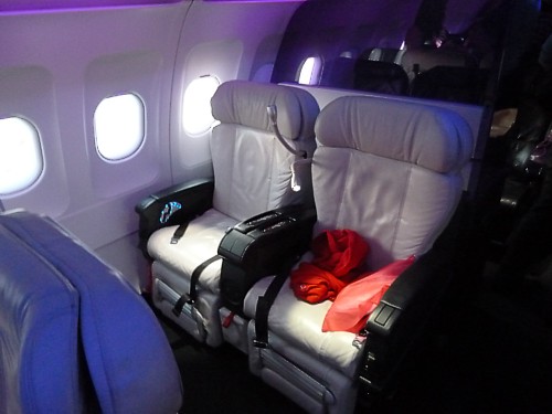 Virgin America First Class seat on an A320 June 2011