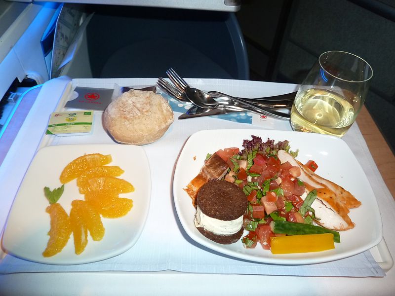 Air Canada Inflight Meal Business Class CPH YYZ Aug 2012