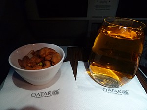 Qatar Airways inflight drinks
